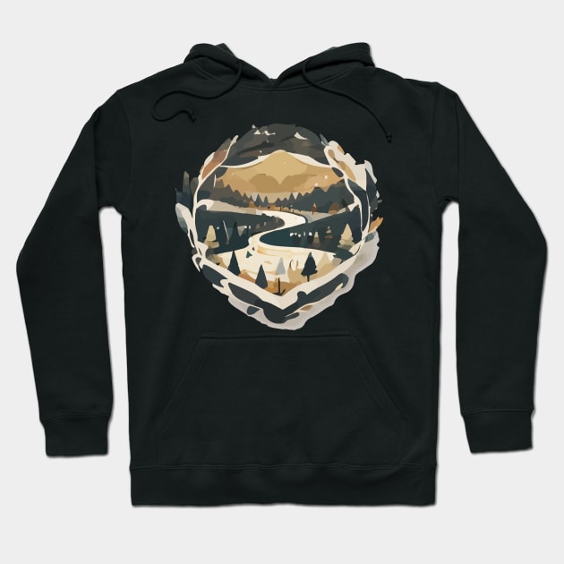 Camping Mindset Adventures - Navigating Detours with Courage Hoodie by Moulezitouna